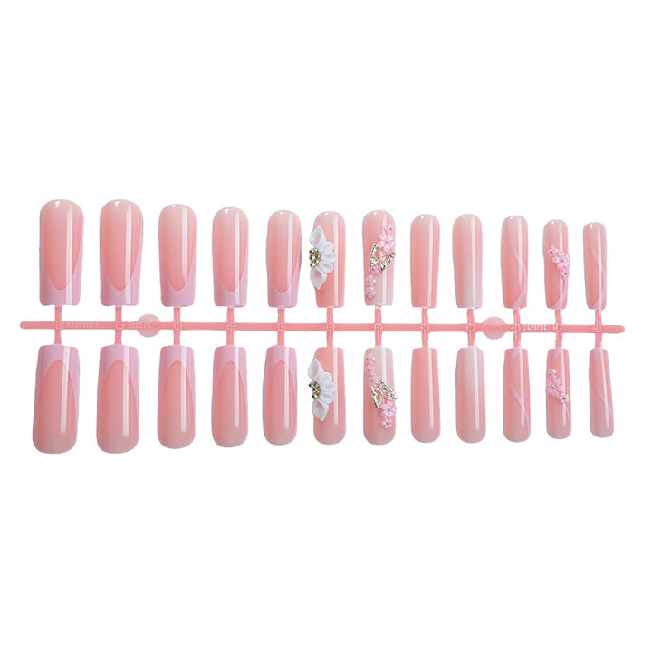 Floral Embellished Press-On Nails Set Bowlift