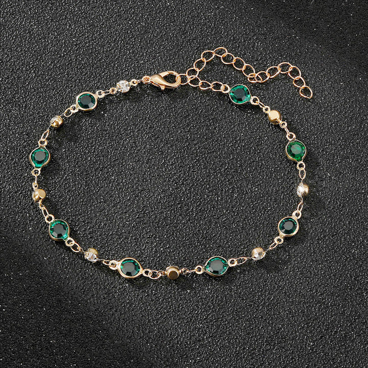 Elegant Rhinestone Chain Anklet Bowlift