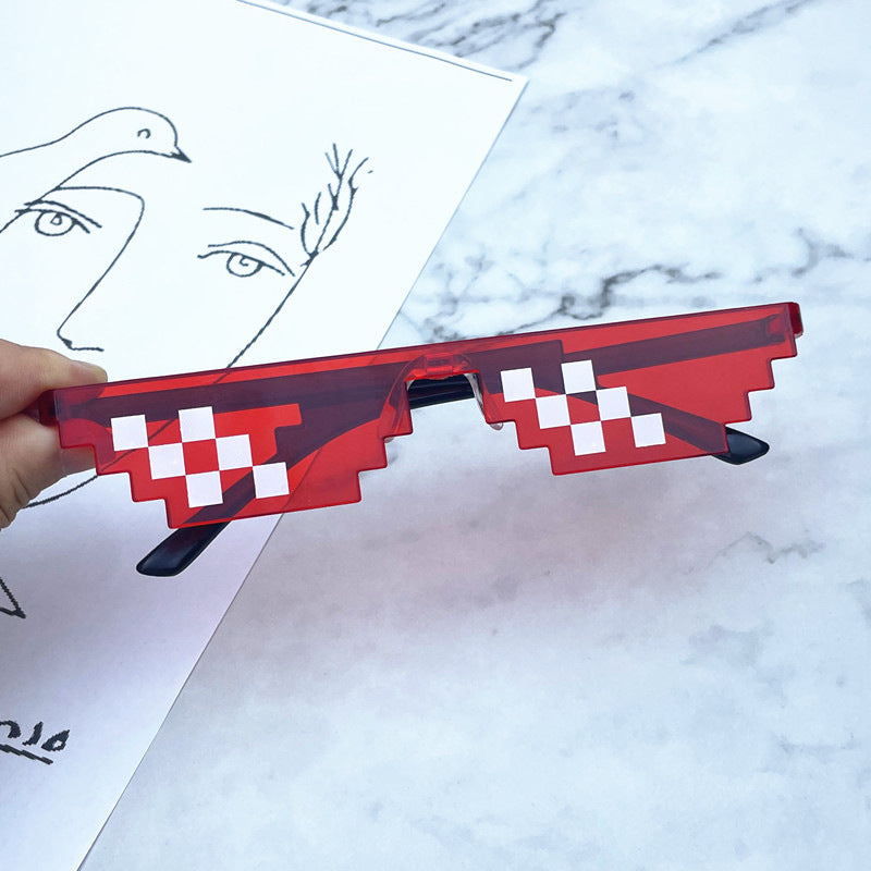 Geometric Pixelated Frame Sunglasses Bowlift
