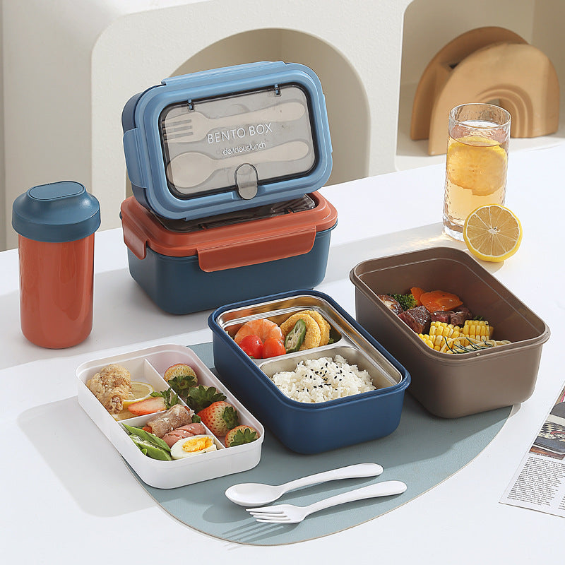 Leakproof Compartmentalized Kids Bento Lunchbox with Removable Round Soup Bowl and Utensil Storage Bowlift