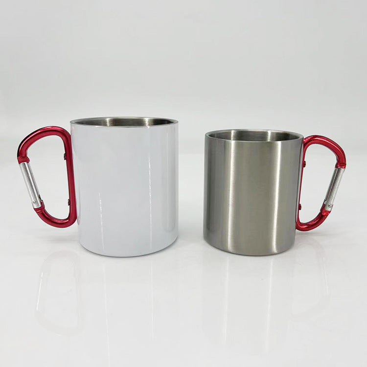 Women High-Quality Stainless Steel Drinking Cup with Carabiner Handle Bowlift