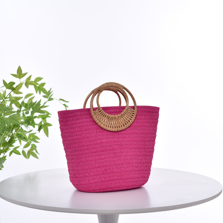 Handbag with Braided Handle Bowlift