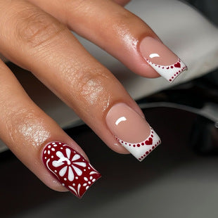 Creative 3D Bow and Pearl Nail Extensions Bowlift