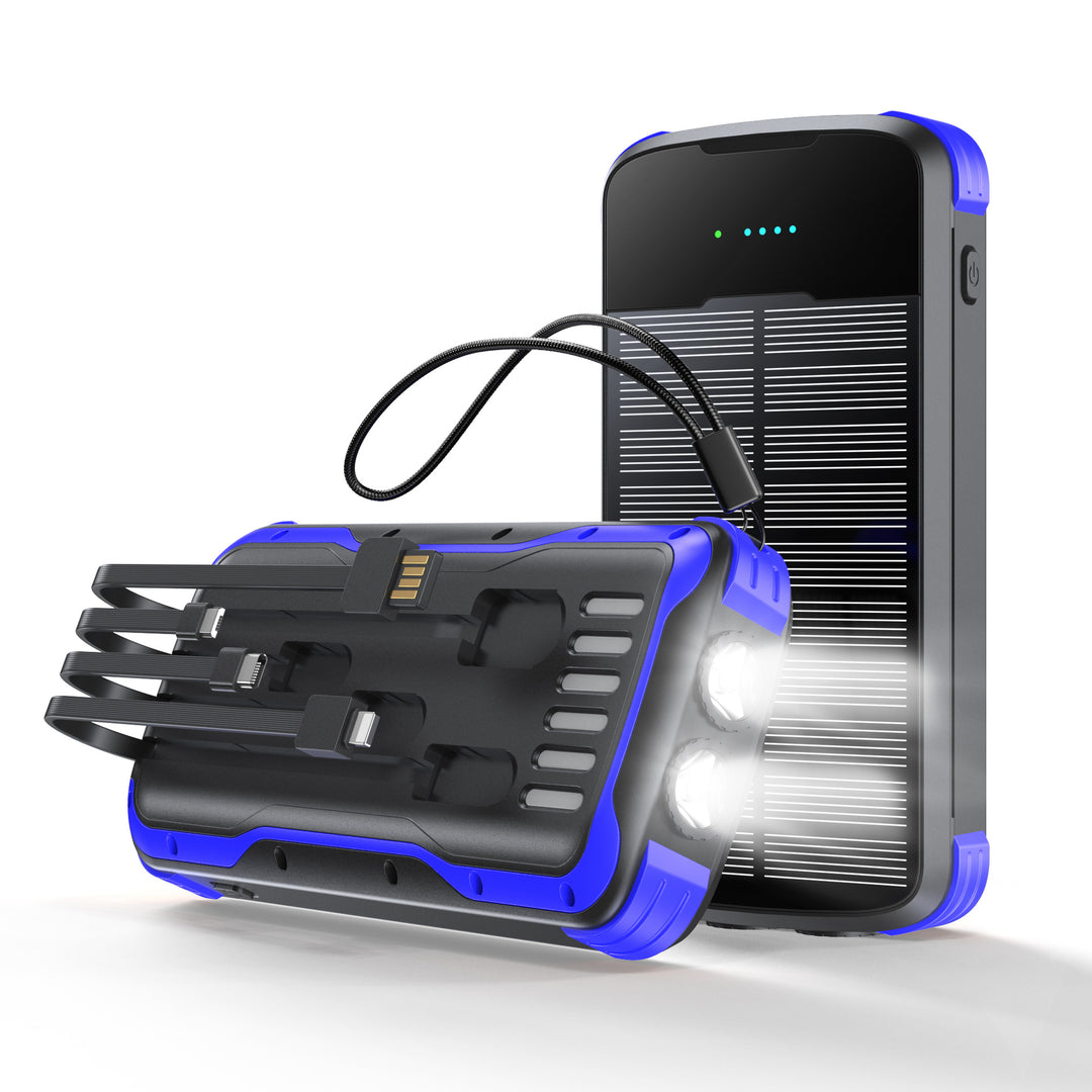 Multifunctional Solar Power Bank with LED Flashlight Bowlift
