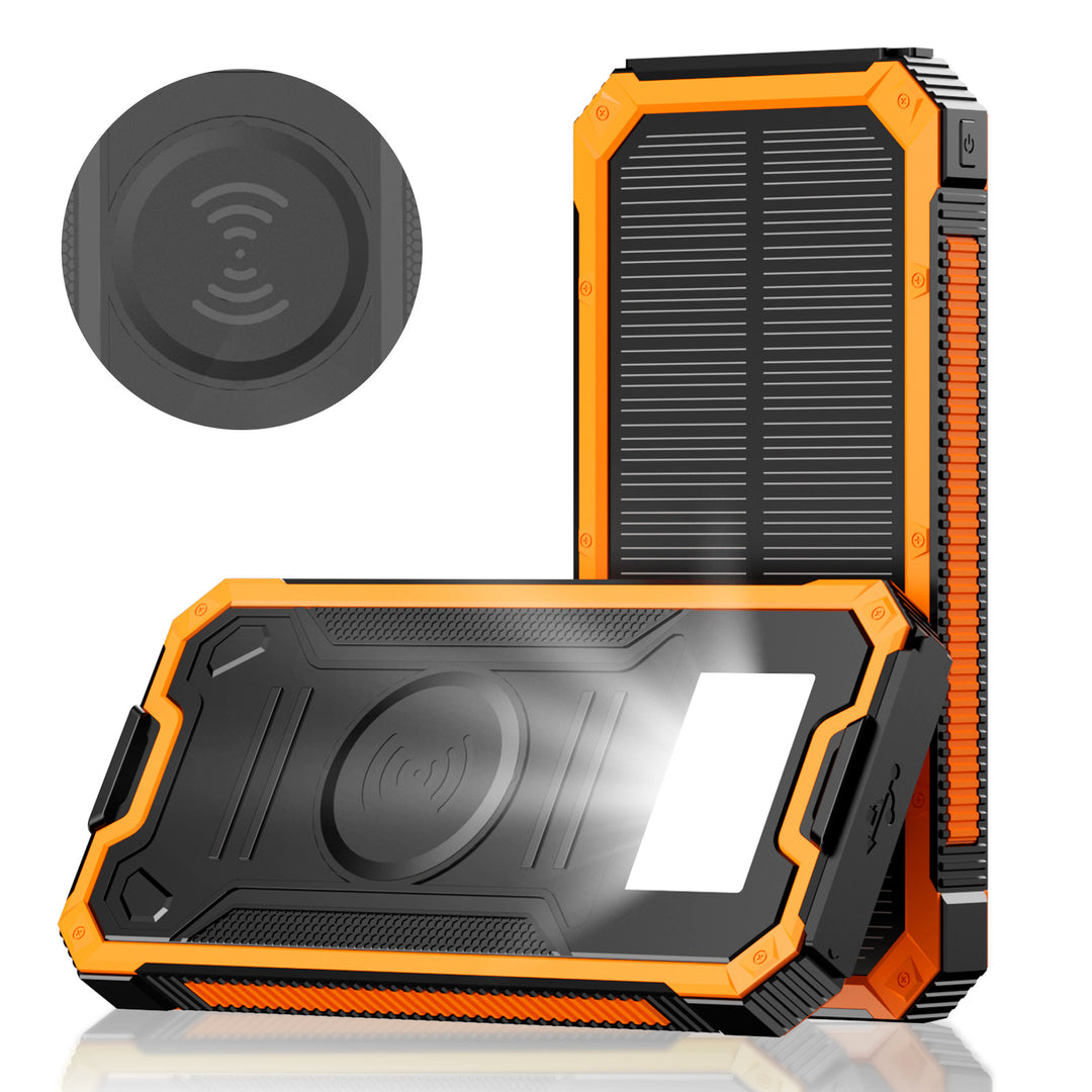 Portable Solar Power Bank with Fast Charging Function and Wireless Charging Adapter Bowlift