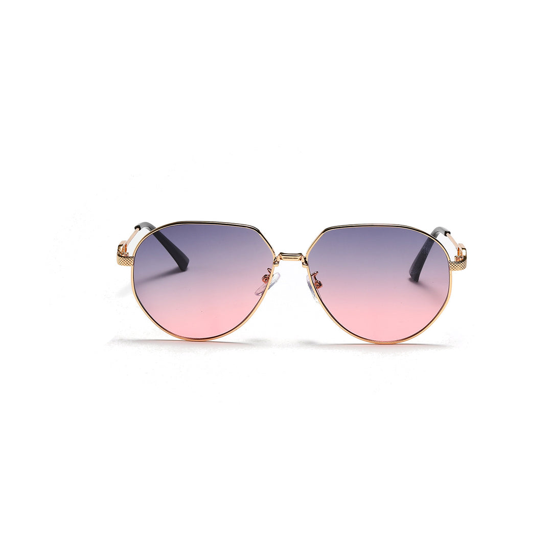 Ladies stylish oval sunglasses with fashionable metal frame Bowlift