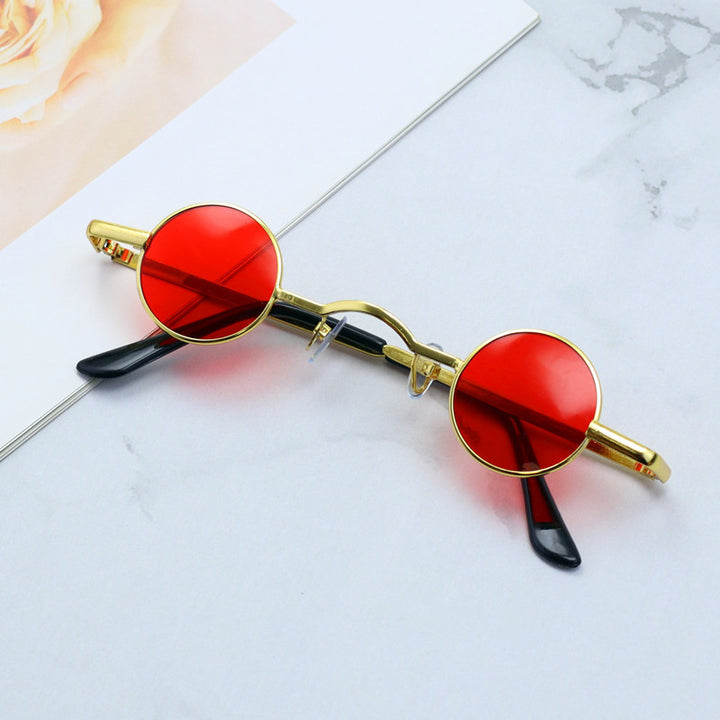 Retro-Inspired Round Metal Frame Sunglasses Bowlift