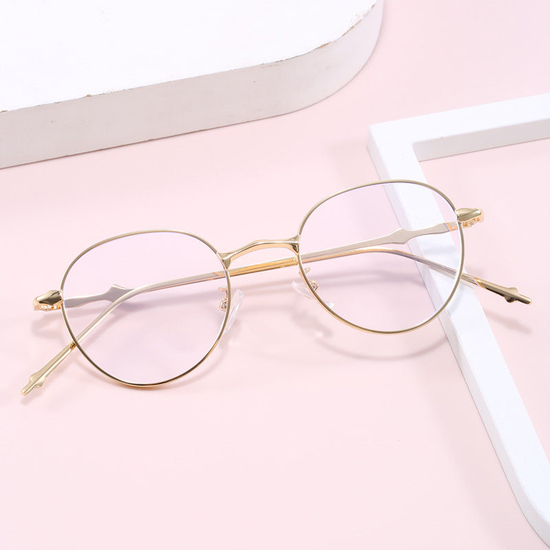 Ladies elegant round sunglasses with stylish metal frame Bowlift