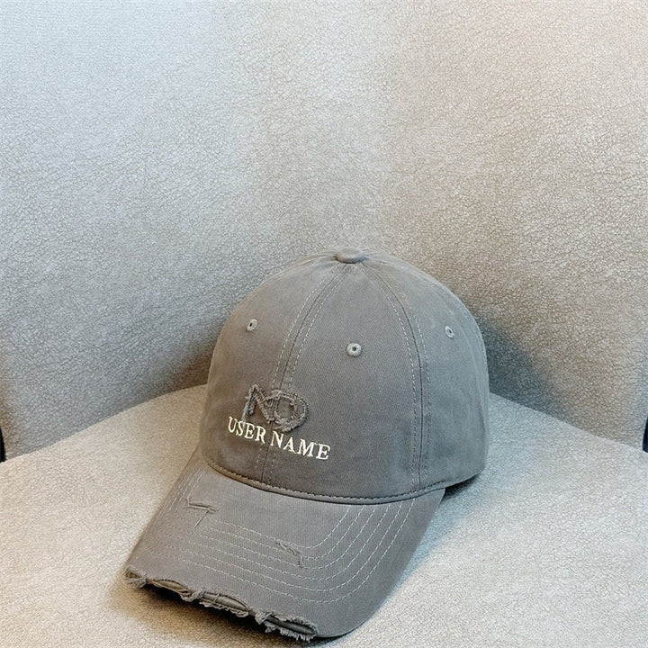 Women's Distressed Casual Adjustable Baseball Cap Bowlift