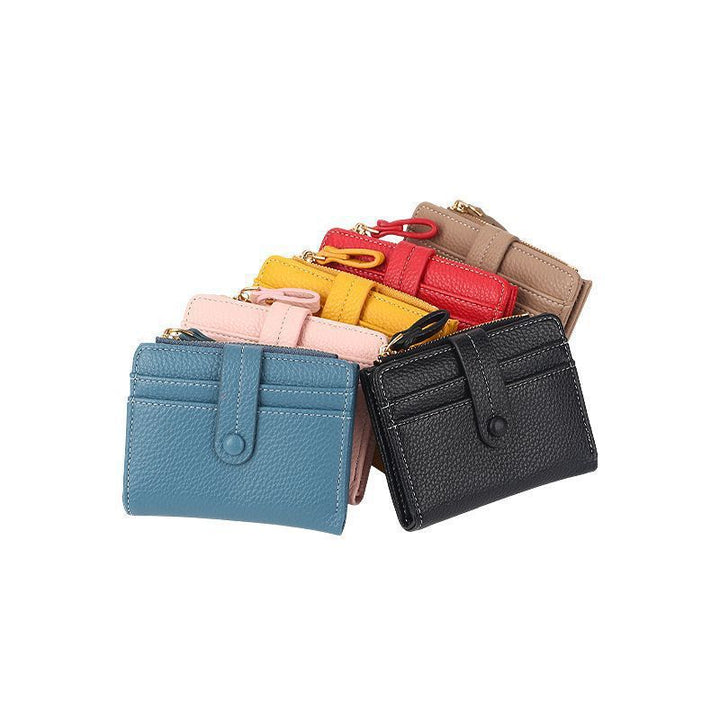Textured Leather Zippered Card Pouch Bowlift