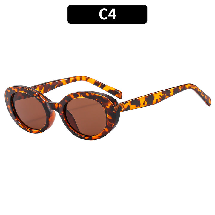 Retro Oval Frame Sunglasses