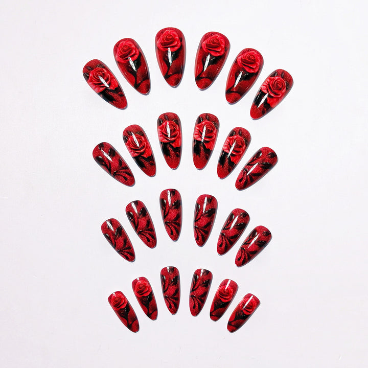 Elegant Floral Design Nail Art Bowlift