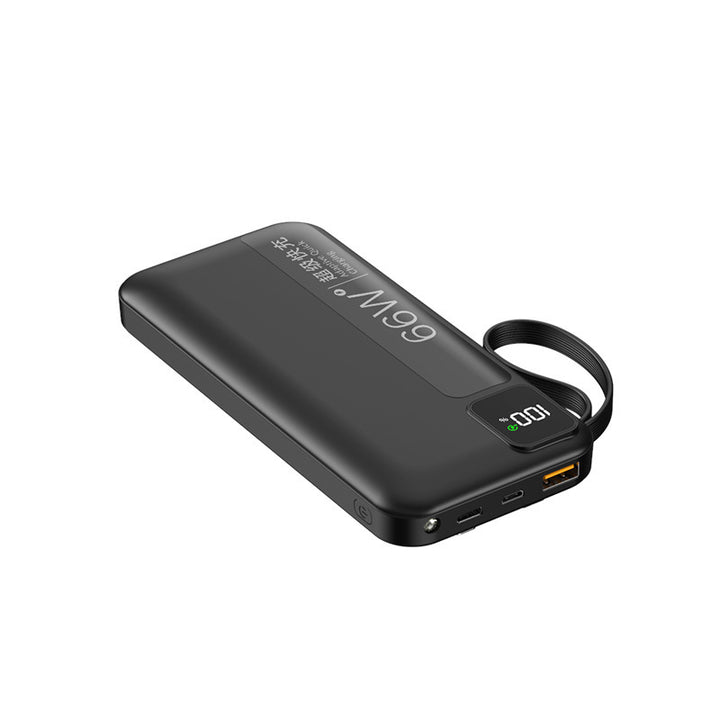High-performance power bank with integrated charging cables and digital display Bowlift