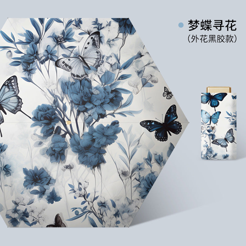Ladies elegant umbrella with floral design Bowlift