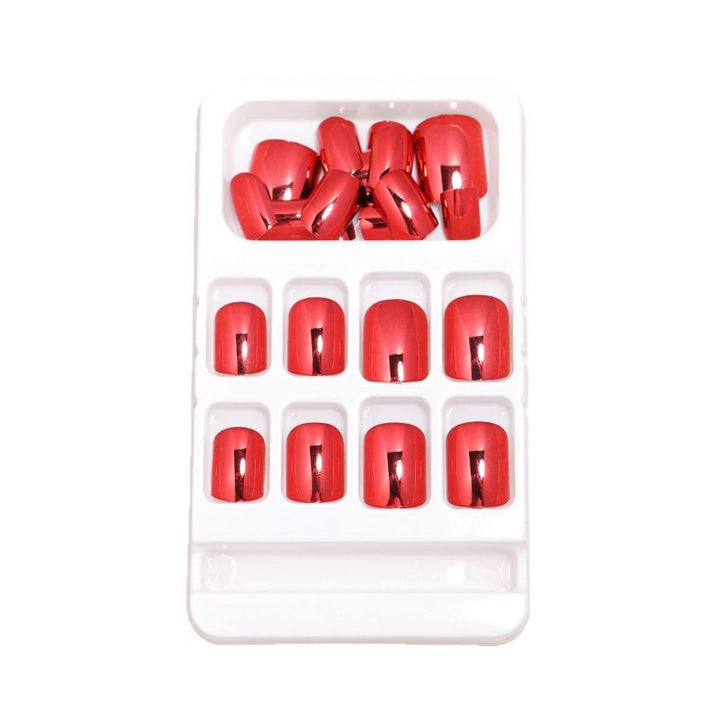Glossy Metallic Press-On Nail Set Bowlift