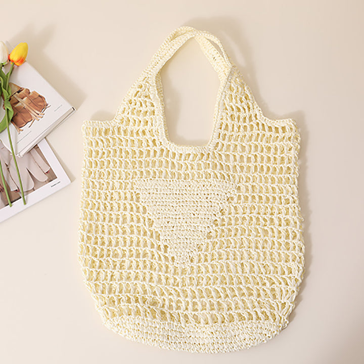 Coarse crochet bag with large handles Bowlift