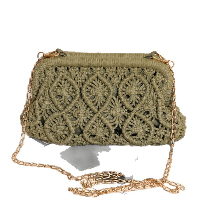 Hand-knotted shoulder bag in Boho style Bowlift