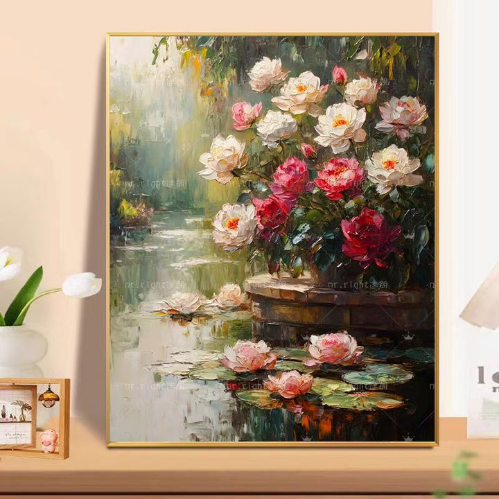 Floral Landscape Oil Painting Wall Art Bowlift