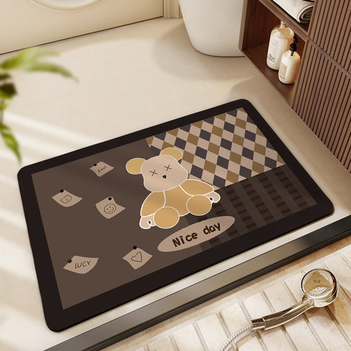 Cute Cartoon-Themed Bath Mat Bowlift