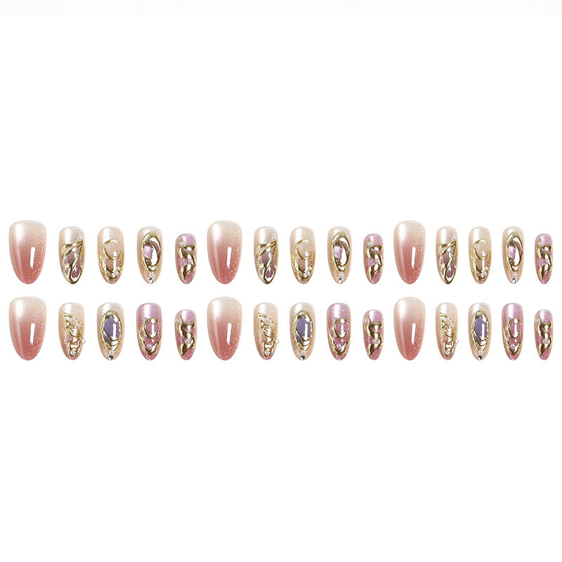 Artifical nails with glitter accents Bowlift