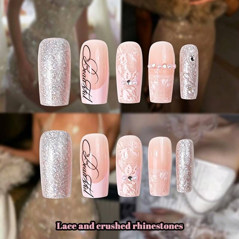 Shimmering Elegant Press-On Nail Tips Bowlift
