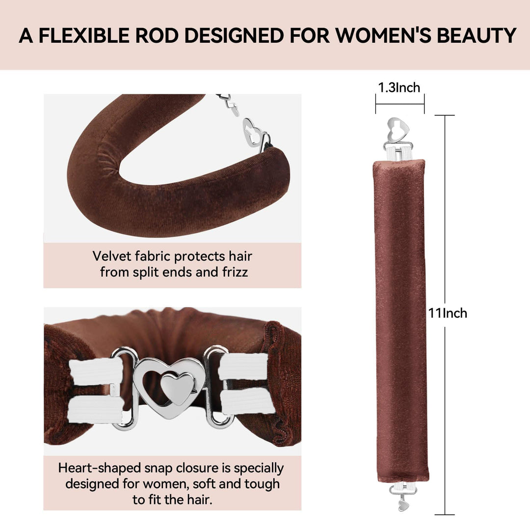 Soft Velvet Heatless Hair Curling Set