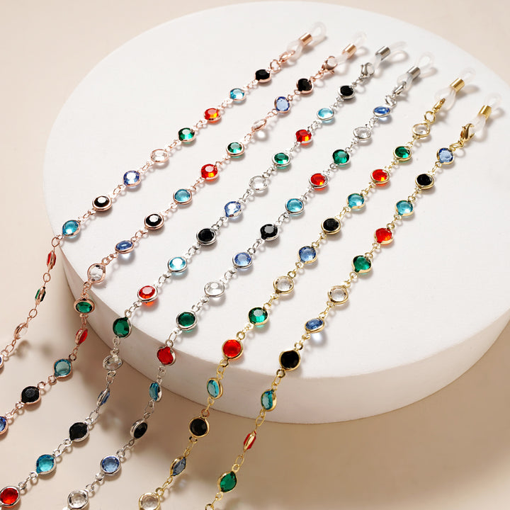 Decorative Gemstone Eyewear Chain Bowlift