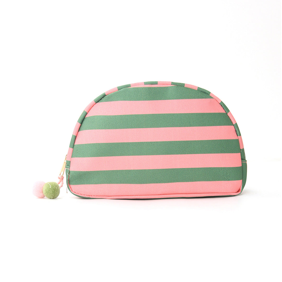 Cosmetic bag with striking stripe pattern Bowlift