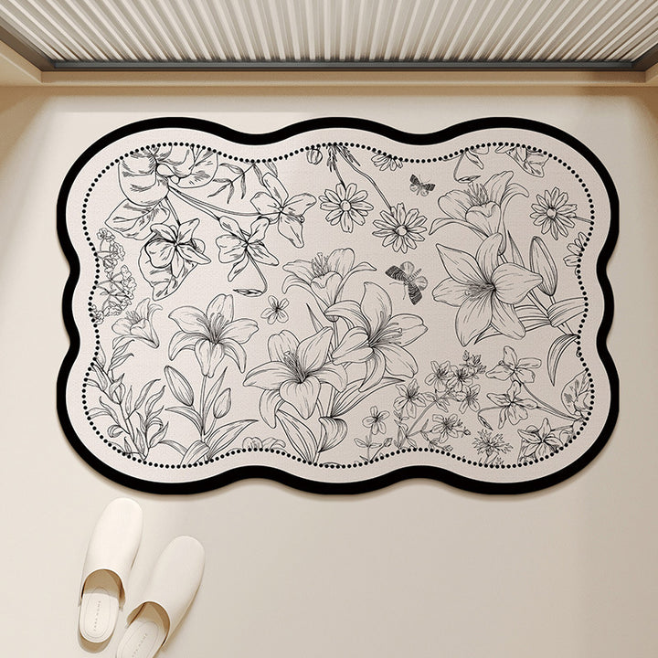 Floral Shaped Decorative Area Mat