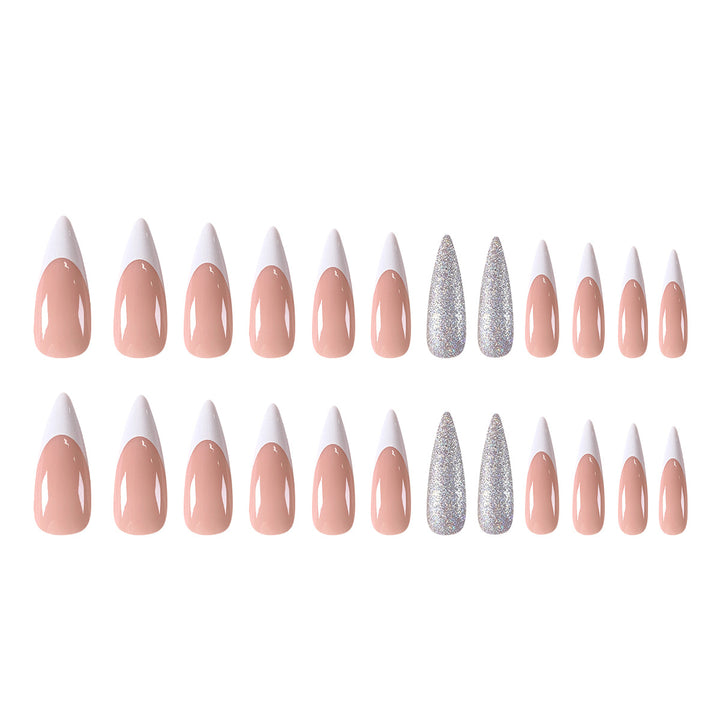 Elegant rhinestone lace artificial nails Bowlift