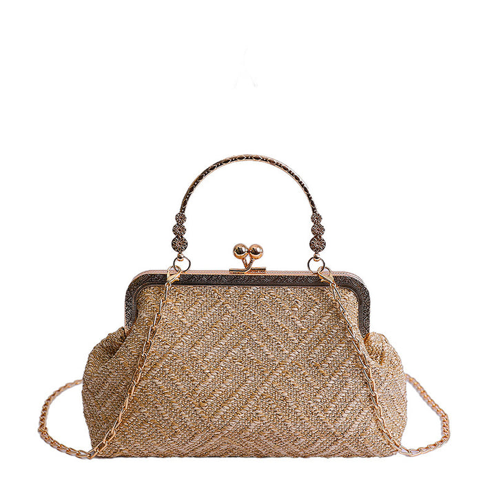 Vintage-Inspired Textured Crossbody Bag Bowlift
