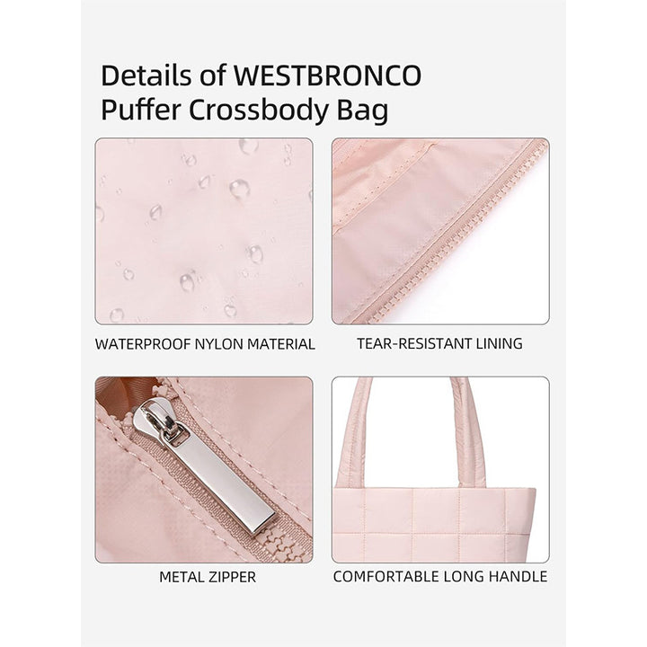 Padded tote bag with innovative quilting Bowlift