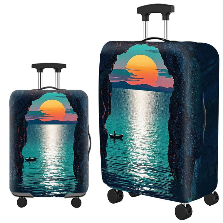 Artistic Cat-Themed Hard Shell Suitcase Bowlift