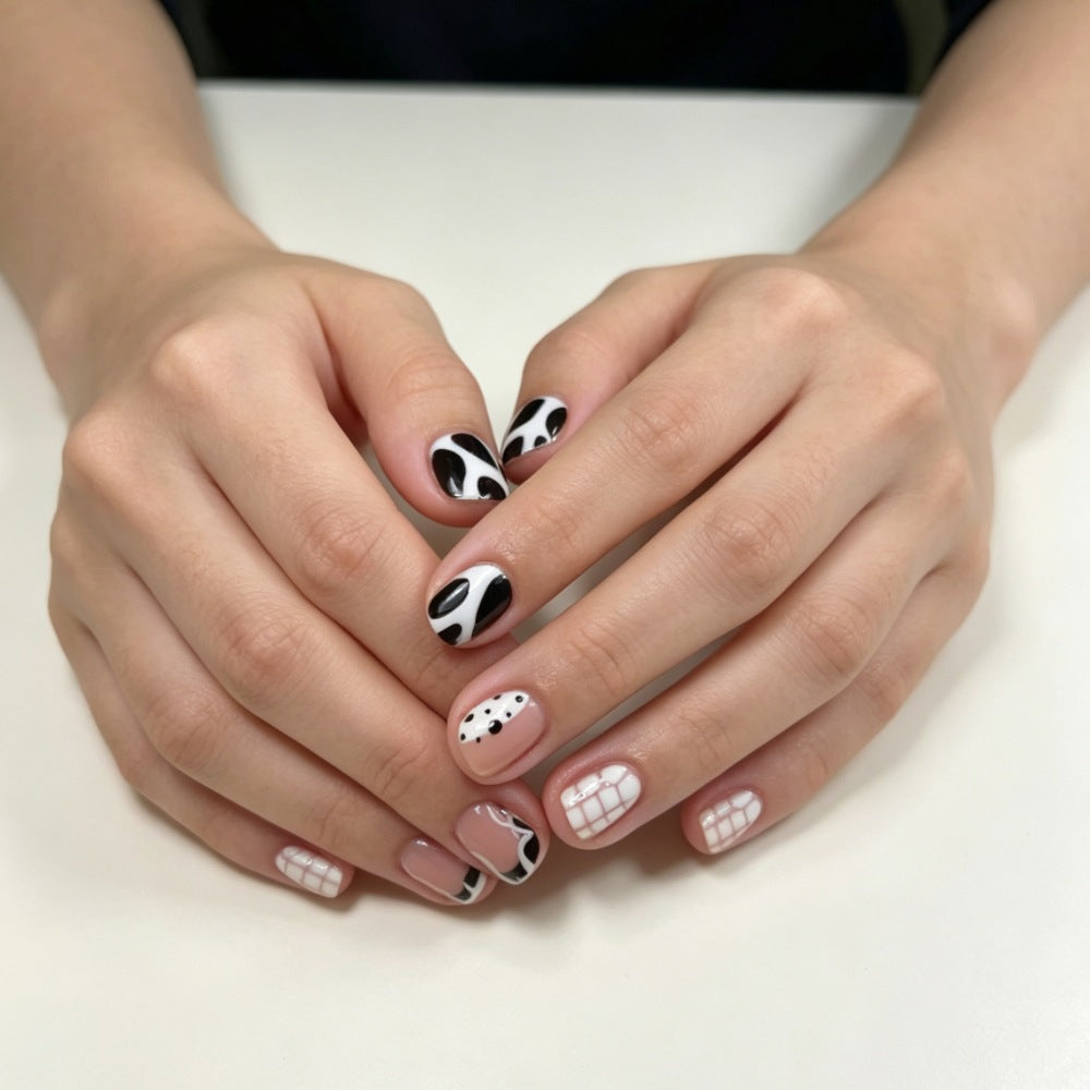 Artistic Abstract Press-On Nail Set Bowlift