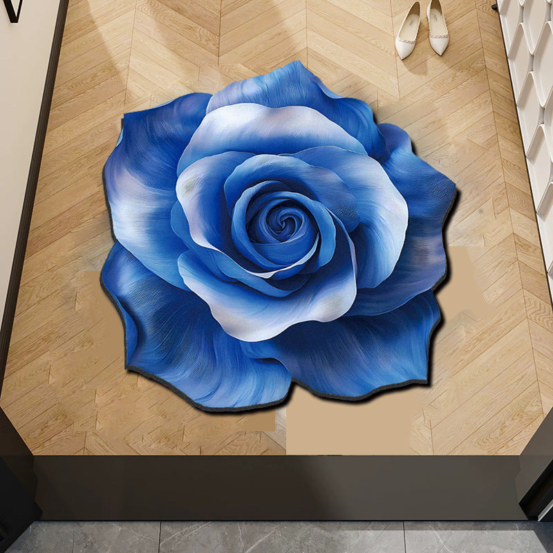Decorative peacock-themed rug