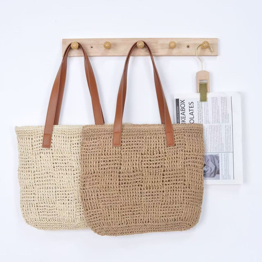 Basket bag with sturdy leather handles Bowlift