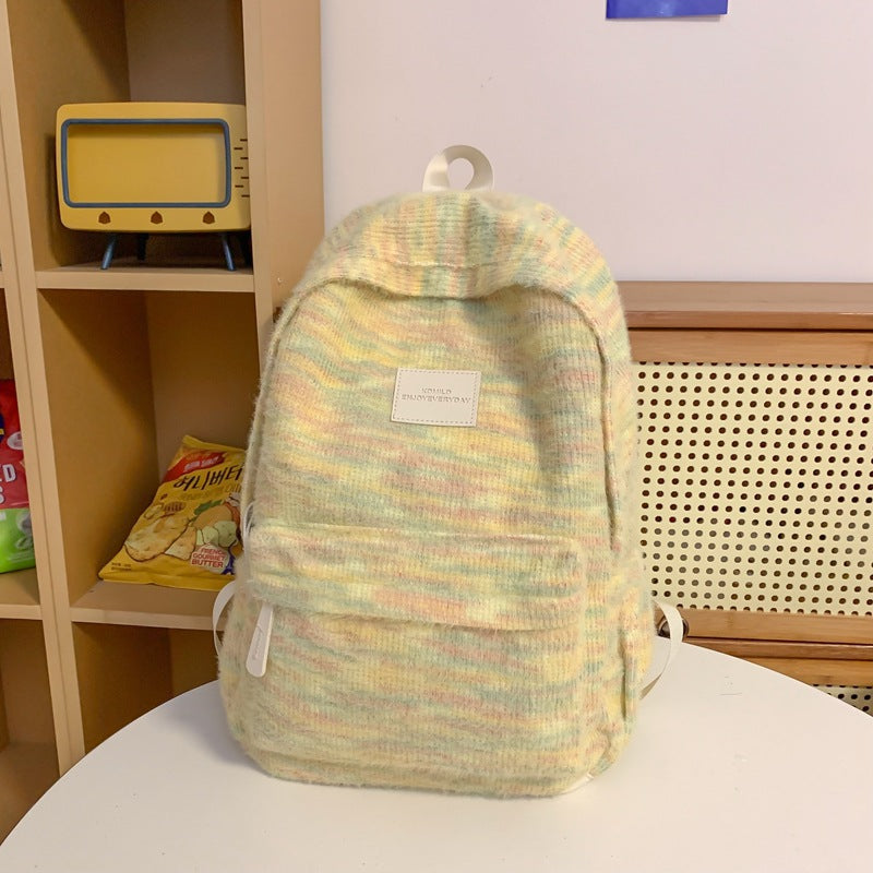 Plush Fabric Mini Backpack