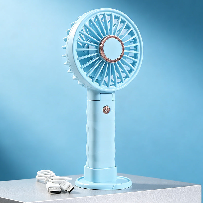 Ladies Portable Handheld Fan Bowlift