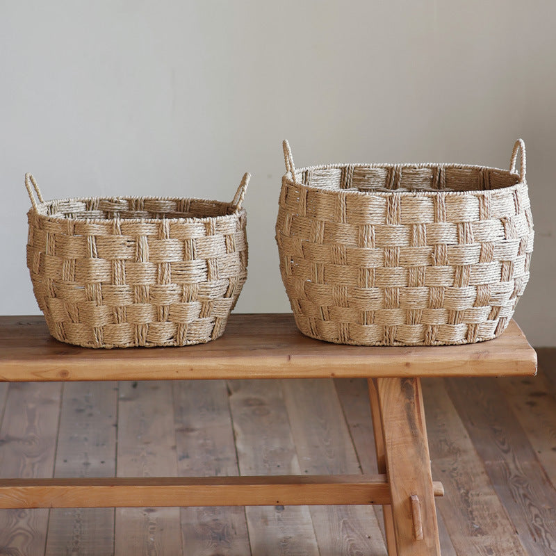 Decorative storage basket made of natural material Bowlift