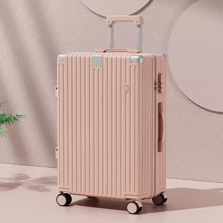 Women's Stylish Textured Spinner Luggage Bowlift