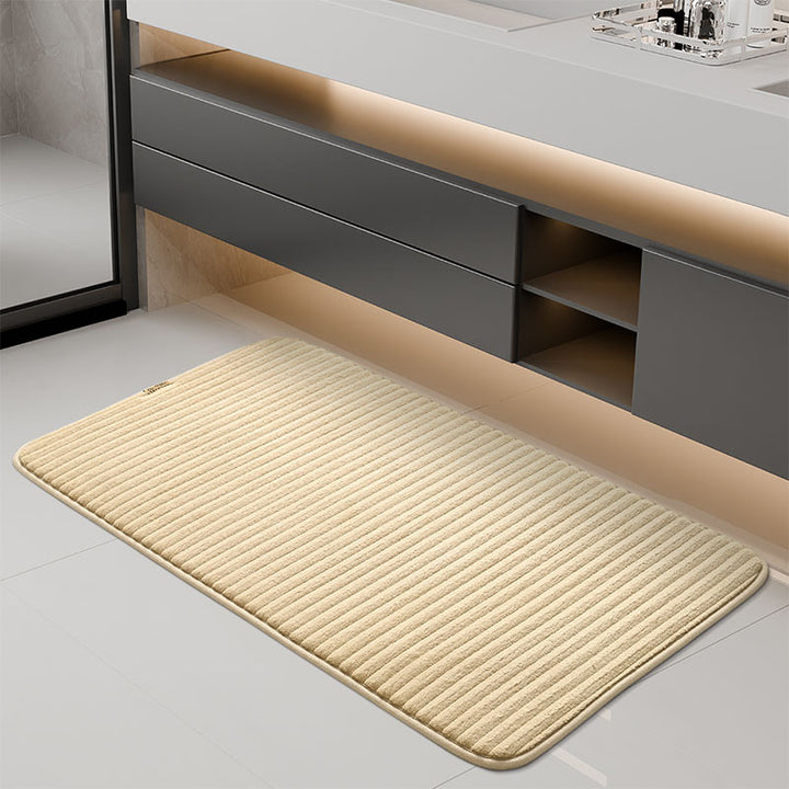 Absorbent Ribbed Bath Mat