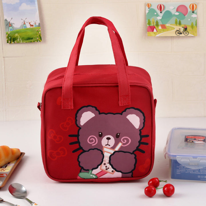 Children's Insulated Bear-Themed Lunch Bag Bowlift