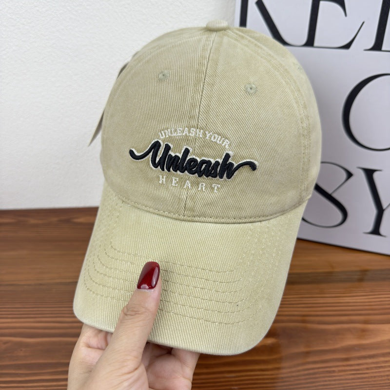 Women's Embroidered Heart Graphic Baseball Cap Bowlift