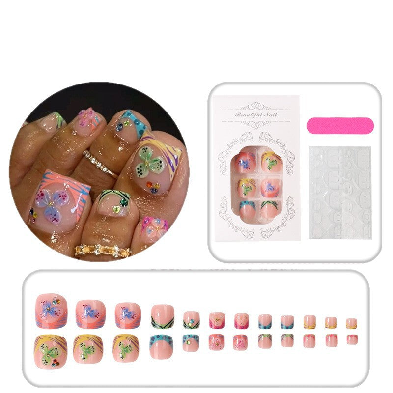 Vibrant Artistic Press-On Nail Tips Collection Bowlift