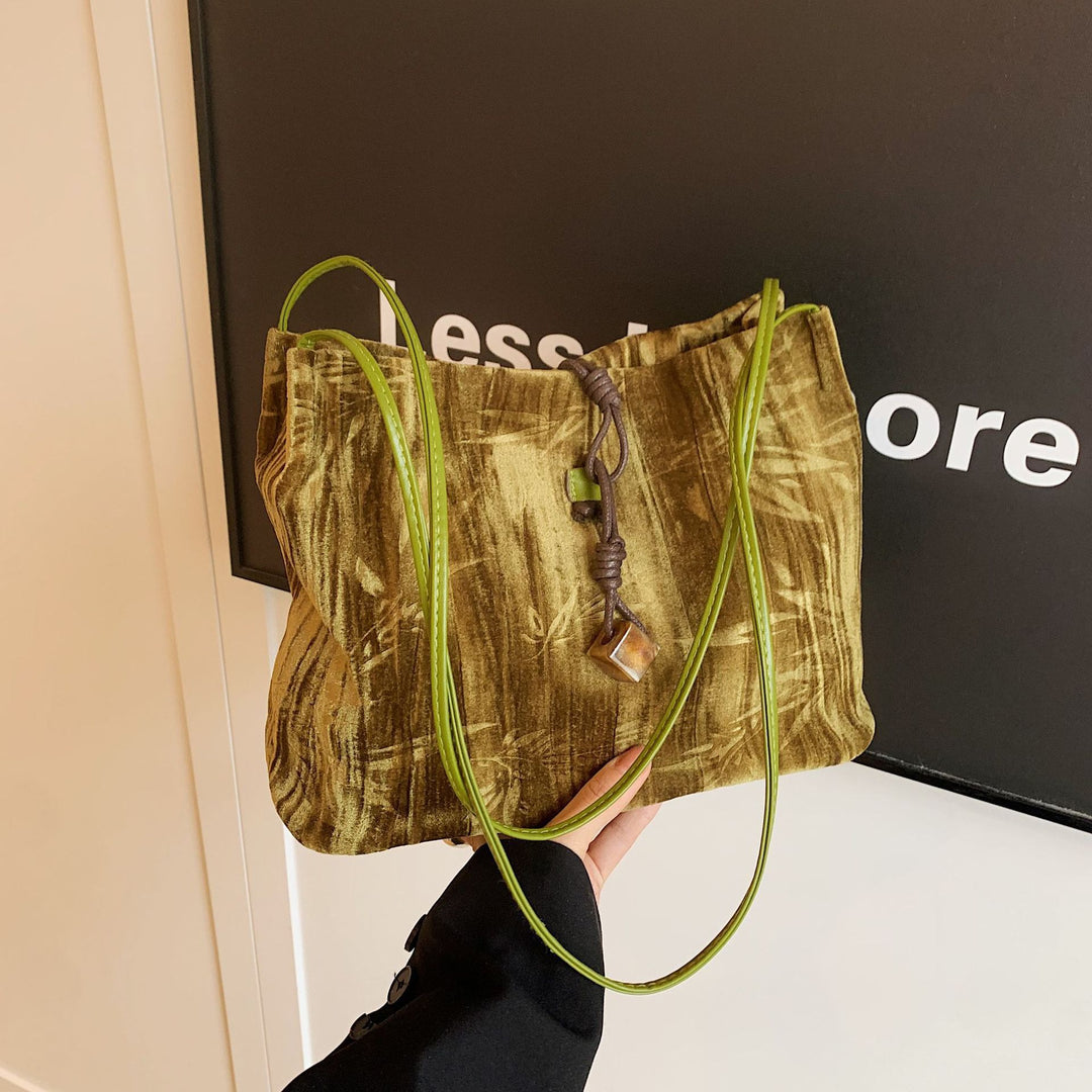 Chic Textured Handheld Tote Bag Bowlift