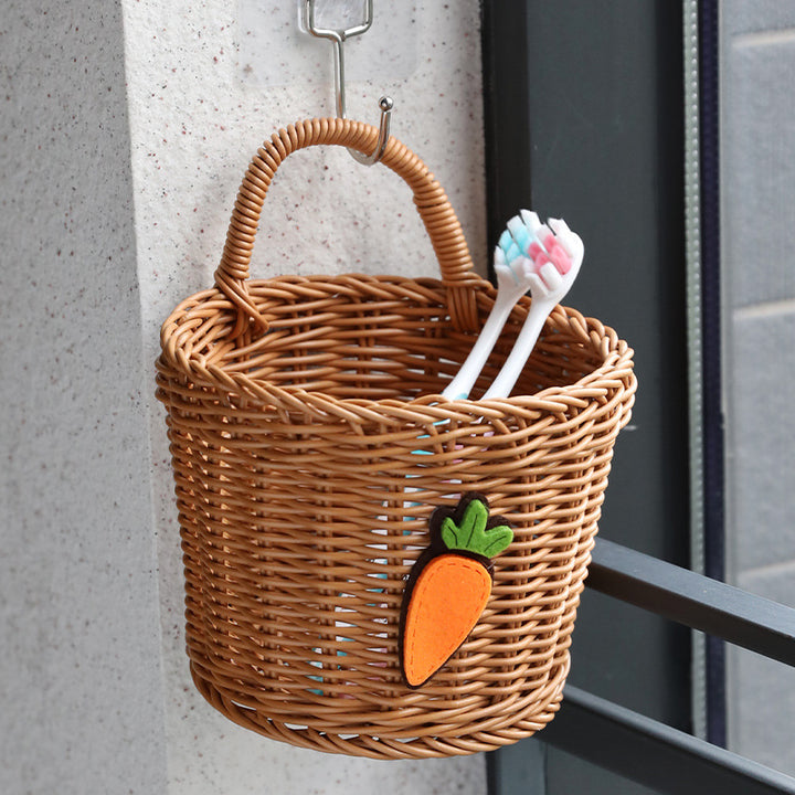 Unisex Braided Storage Basket with Sturdy Handle Bowlift
