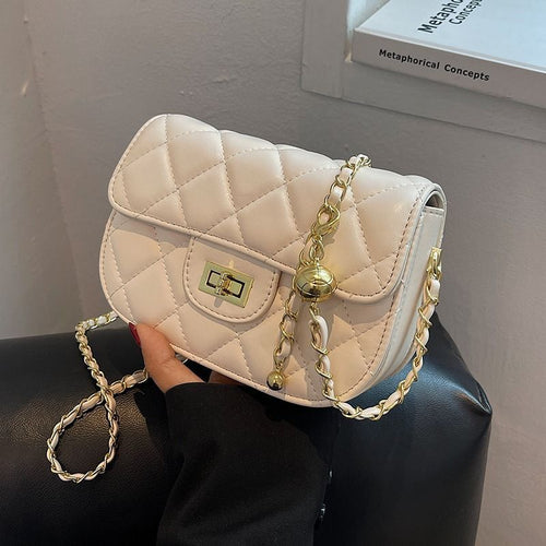 Quilted Chain-Strap Shoulder Bag Bowlift