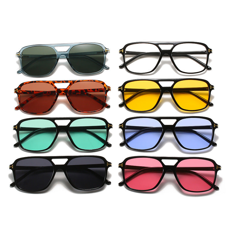 Square Frame Sunglasses with Unique Lens Cut Bowlift