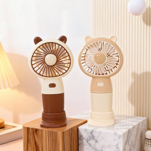 Women's portable hand-held fan with innovative animal design Bowlift