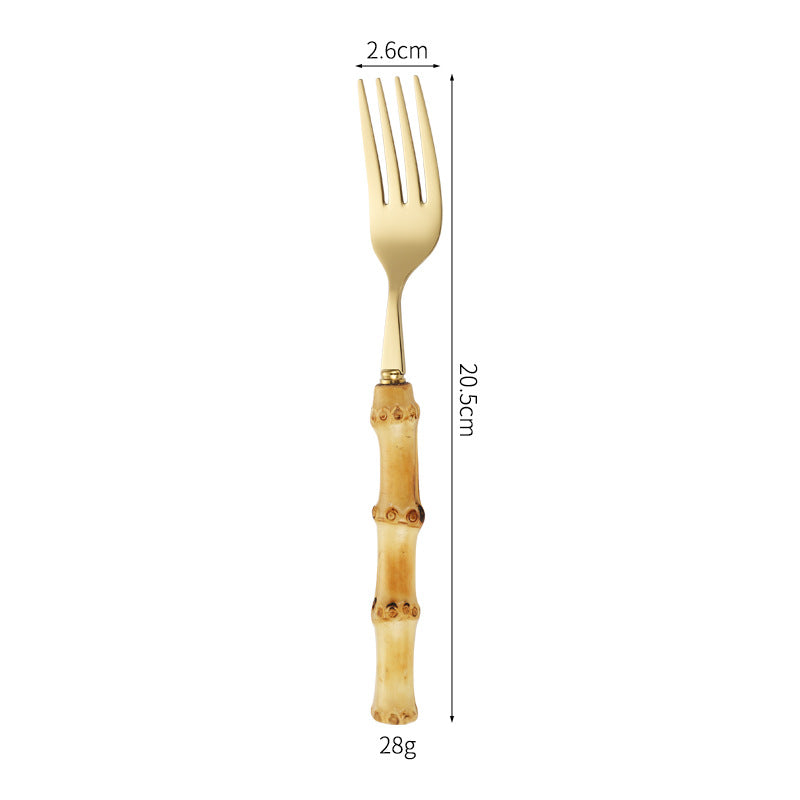 Bamboo Handle Salad Fork Bowlift